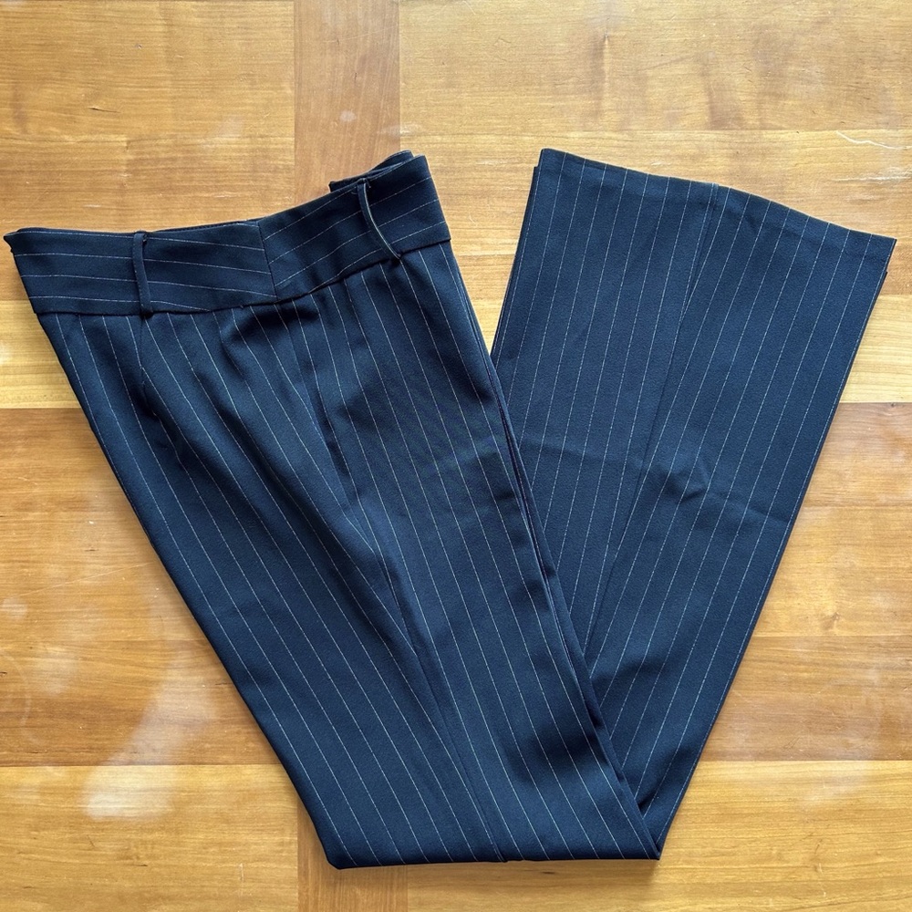 American Vintage Black Pinstripe Boot Cut Pants